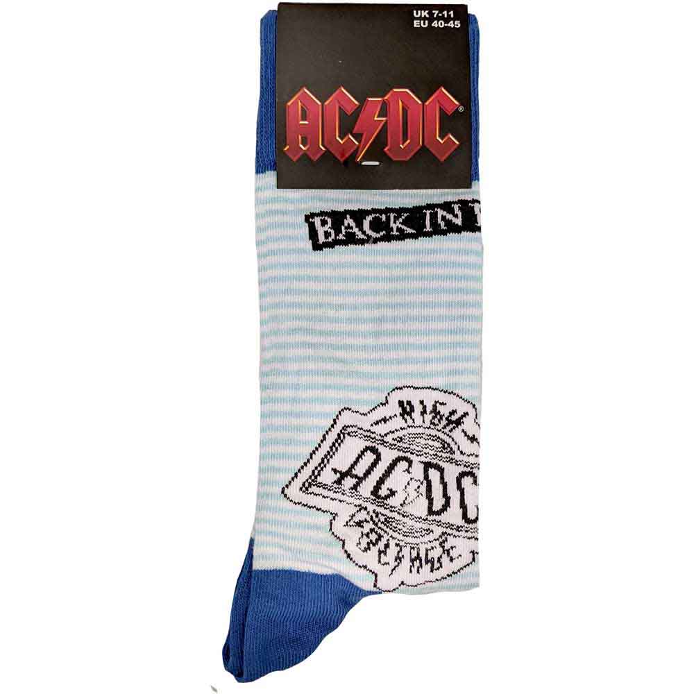 AC/DC Unisex Ankle Socks: Icons (Blue) (UK Size 7 - 11)