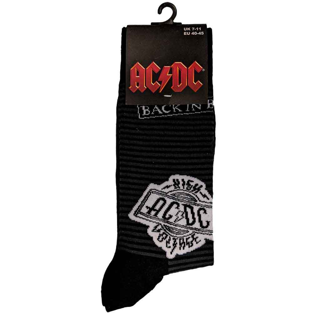 AC/DC Unisex Ankle Socks: Icons (Black) (UK Size 7 - 11)
