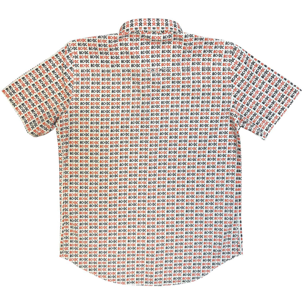 AC/DC Unisex Casual Shirt: Logo (White) (All Over Print)