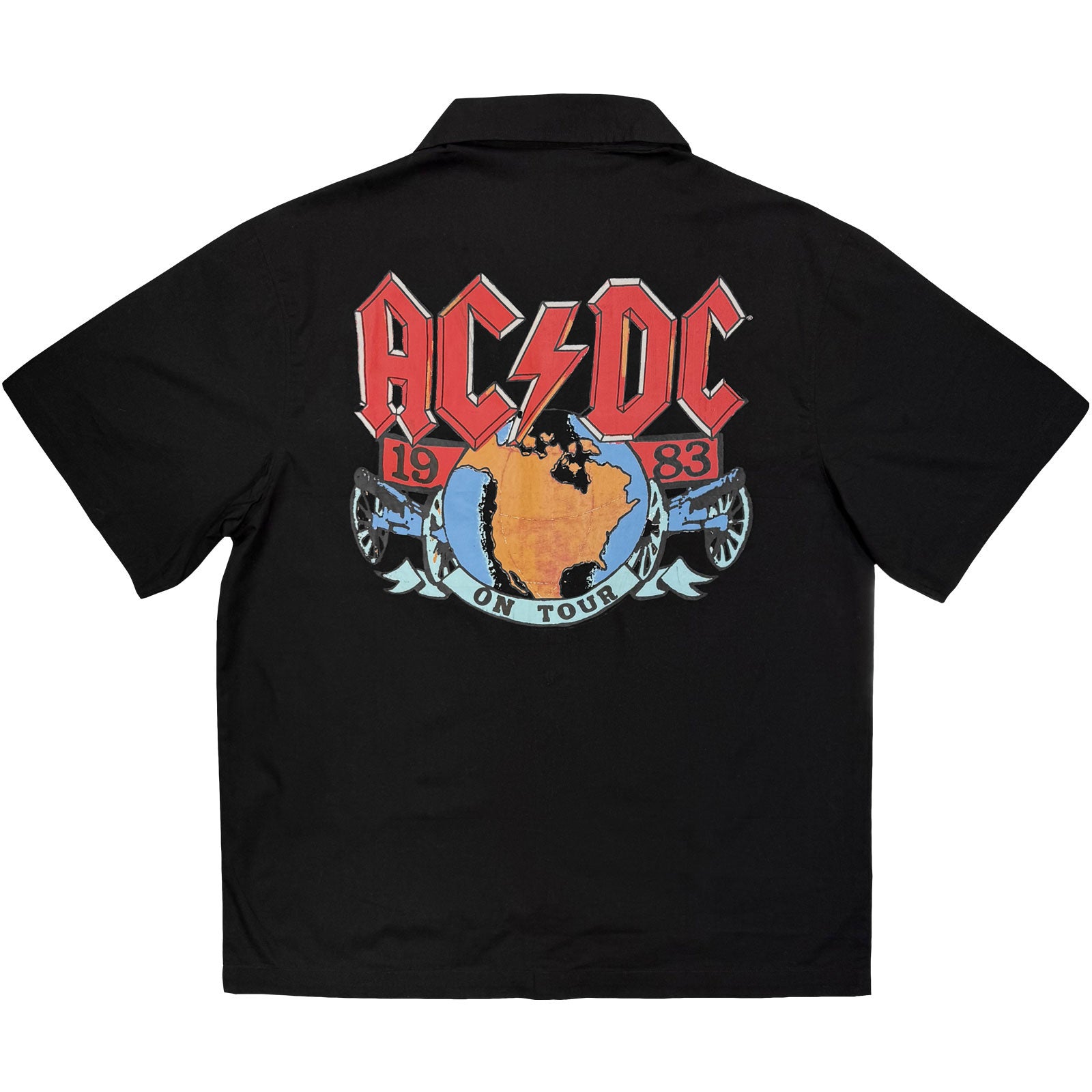 AC/DC Unisex Casual Shirt: On Tour '83 (Black)
