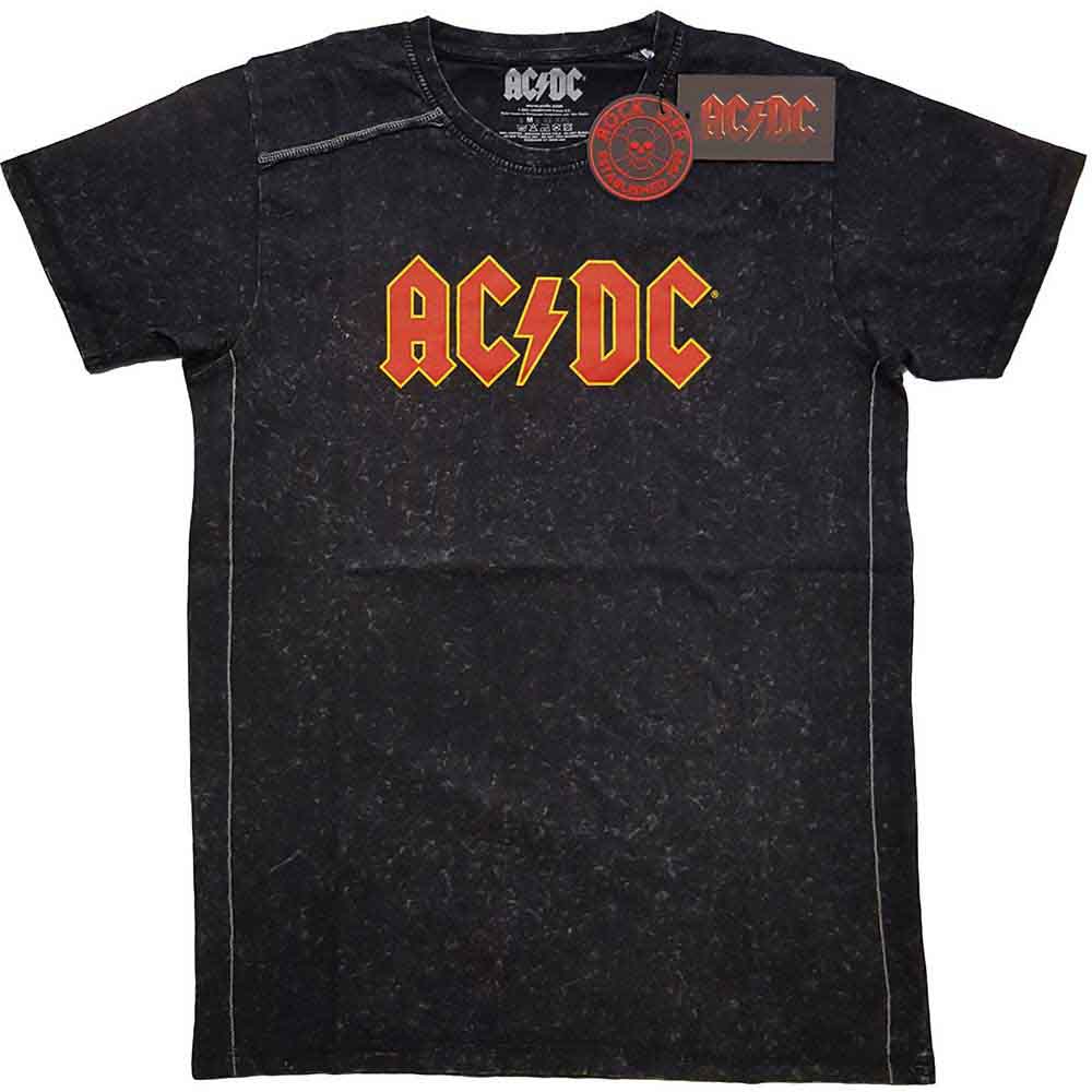 AC/DC Unisex T-Shirt: Logo (Black) (Wash Collection)