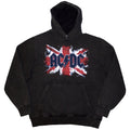 AC/DC Unisex Stone Wash Pullover Hoodie: Flag (Charcoal Grey) (Wash Collection)