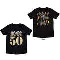 AC/DC Unisex T-Shirt: Bolt Array (Black) (Back Print)