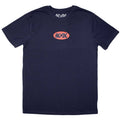 AC/DC Unisex T-Shirt: Mini Oval Logo (Navy Blue)