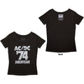 AC/DC Ladies T-Shirt: 74 Jailbreak (Grey) (Back Print & Ex-Tour)