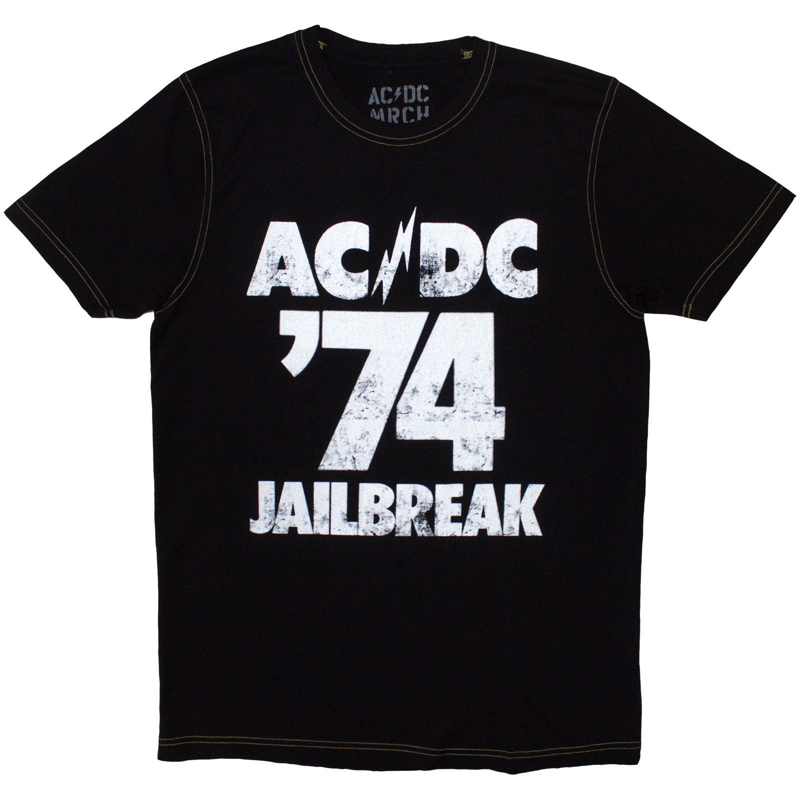 AC/DC Unisex T-Shirt: 74 Jailbreak (Black) (Back Print & Ex-Tour)