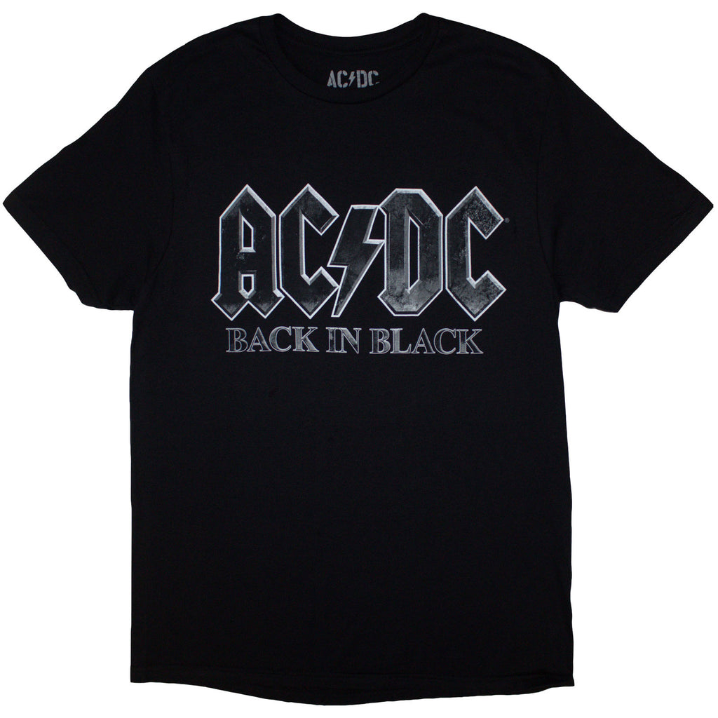 AC/DC Unisex T-Shirt: Back In Black PWR-UP EU Tour '24 (Black) (Back Print & Ex-Tour)