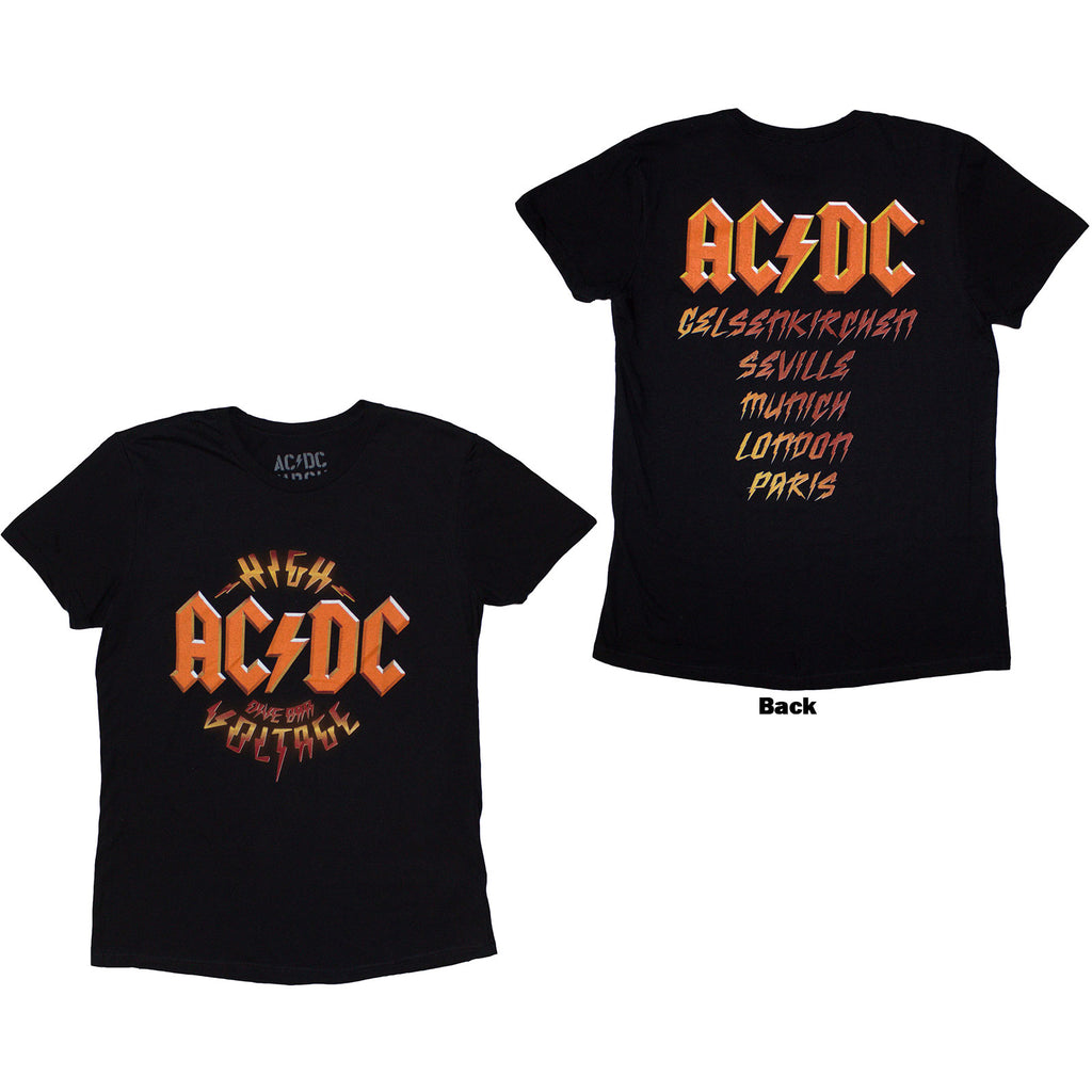 AC/DC Ladies T-Shirt: High Voltage Dive Bar (Black) (Back Print & Ex-Tour)