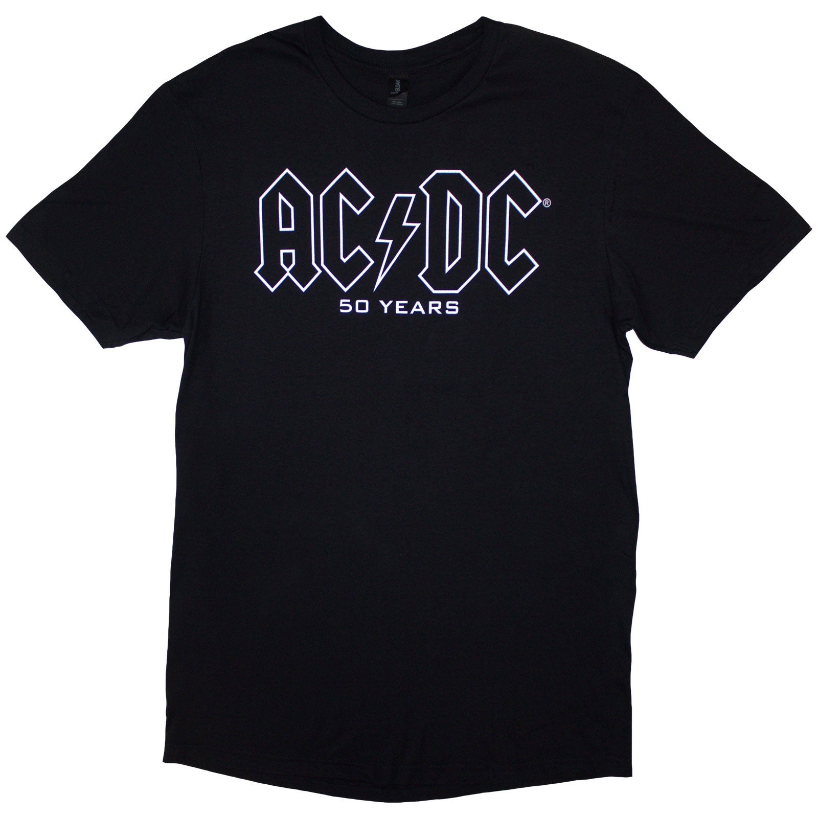 AC/DC Unisex T-Shirt: History Logo (Black) (Back Print)