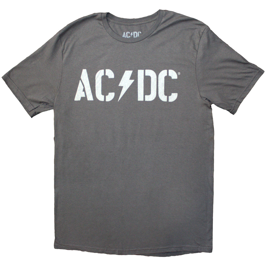 AC/DC Unisex T-Shirt: Logo PWR-UP EU Tour '24 (Grey) (Back Print & Ex-Tour)