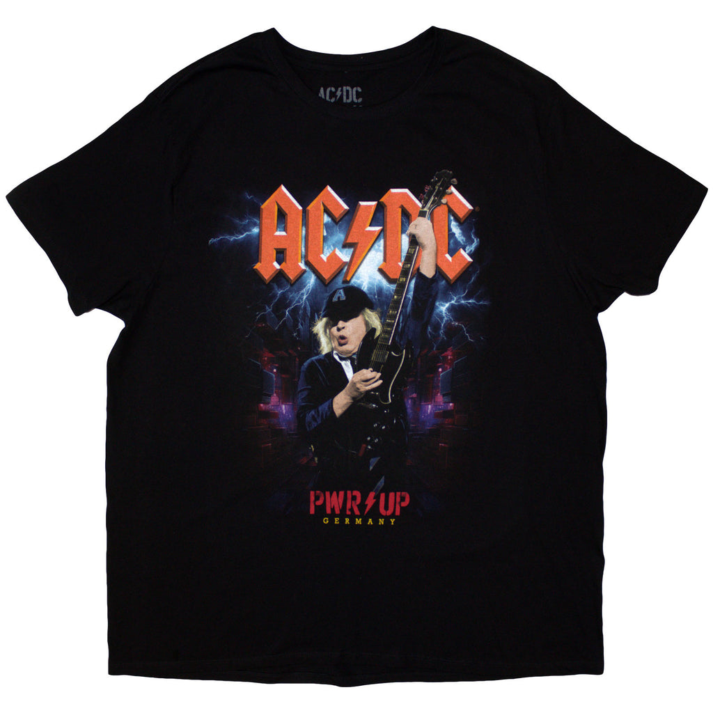 AC/DC Unisex T-Shirt: PWR-UP Germany EU Tour '24 (Black) (Back Print & Ex-Tour)