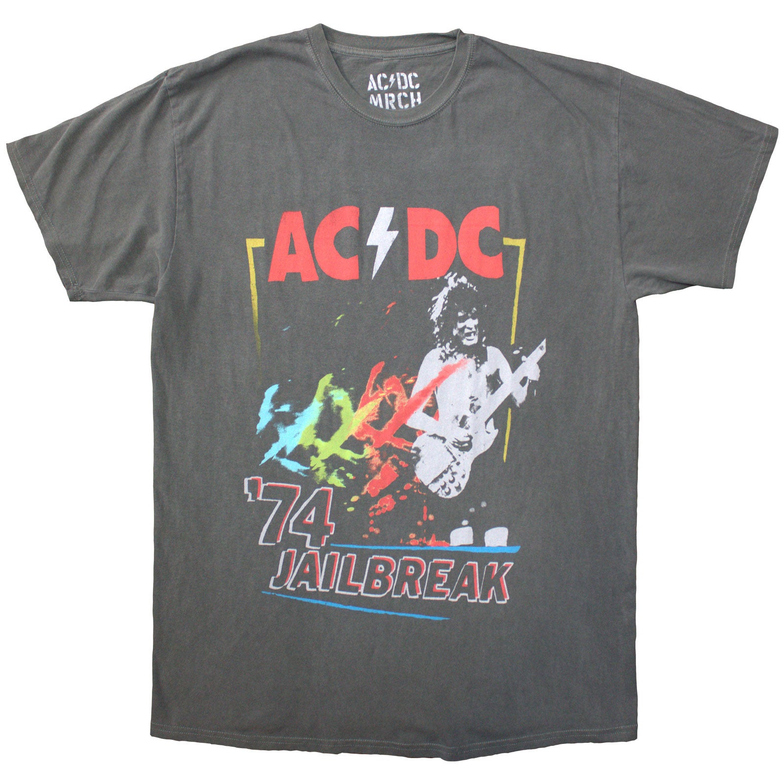 AC/DC Unisex T-Shirt: Vintage '74 Jailbreak (Grey)