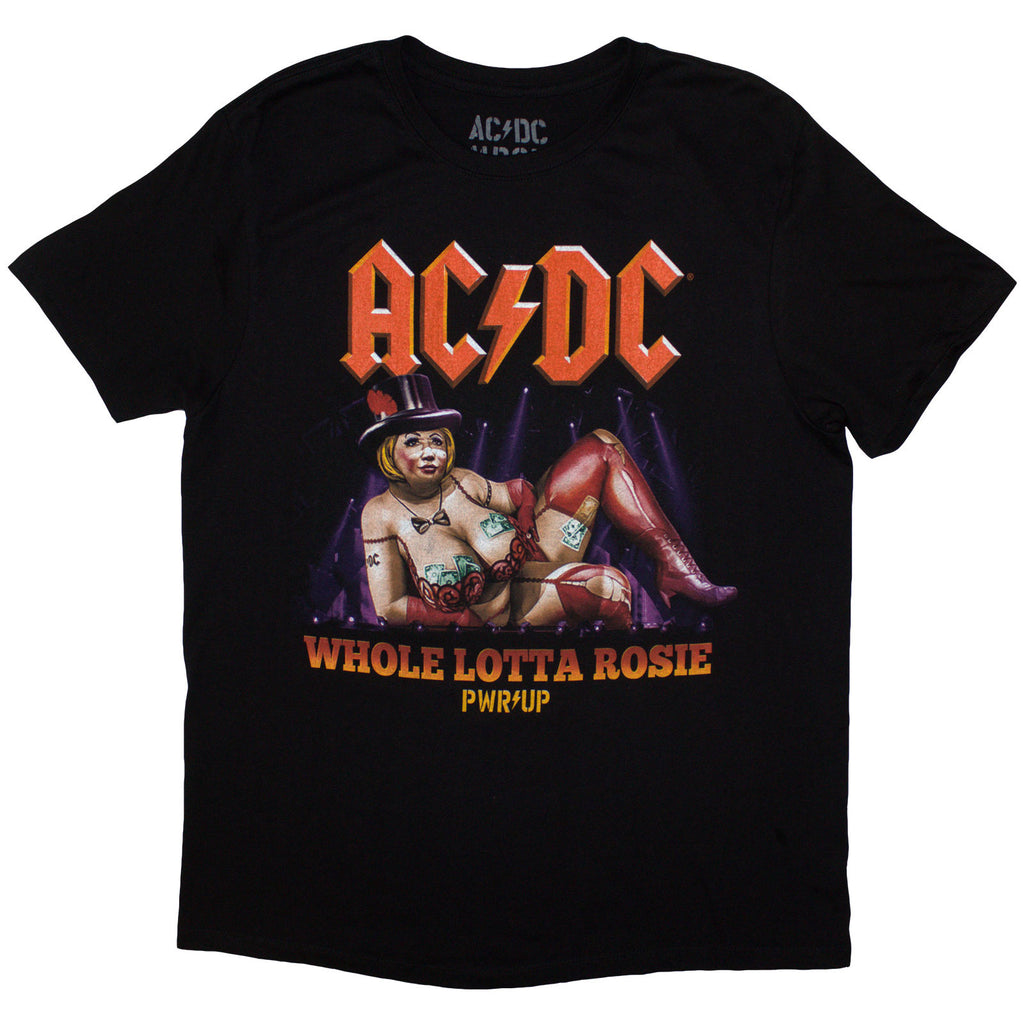 AC/DC Unisex T-Shirt: Whole Lotta London PWR-UP EU Tour '24 (Black) (Back Print & Ex-Tour)