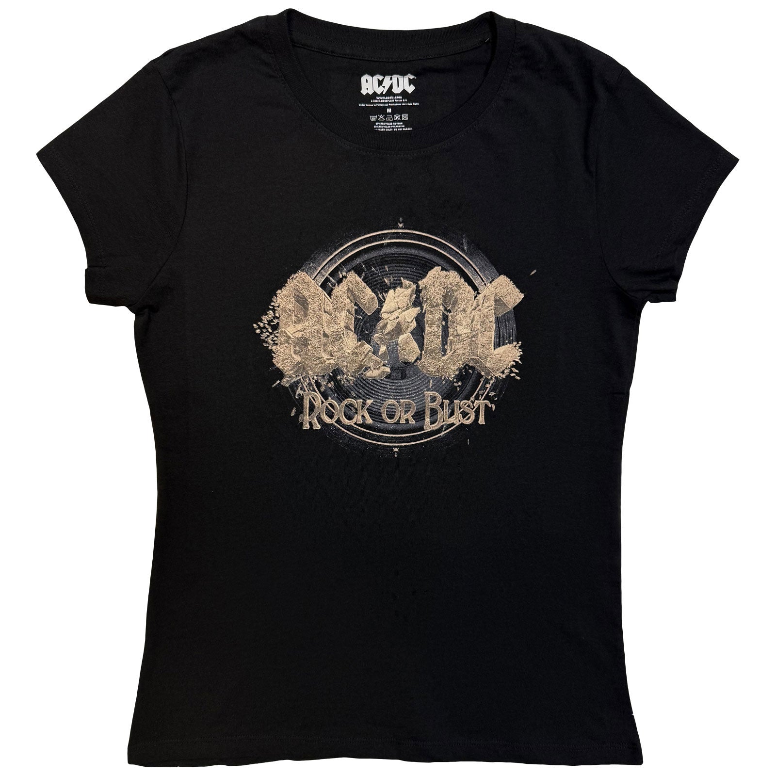AC/DC Ladies T-Shirt: Rock or Bust (Black)