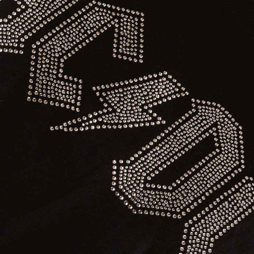 AC/DC Ladies T-Shirt: Logo (Black) (Embellished)