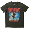 AC/DC Unisex T-Shirt: Blow Up Your Video (Green)