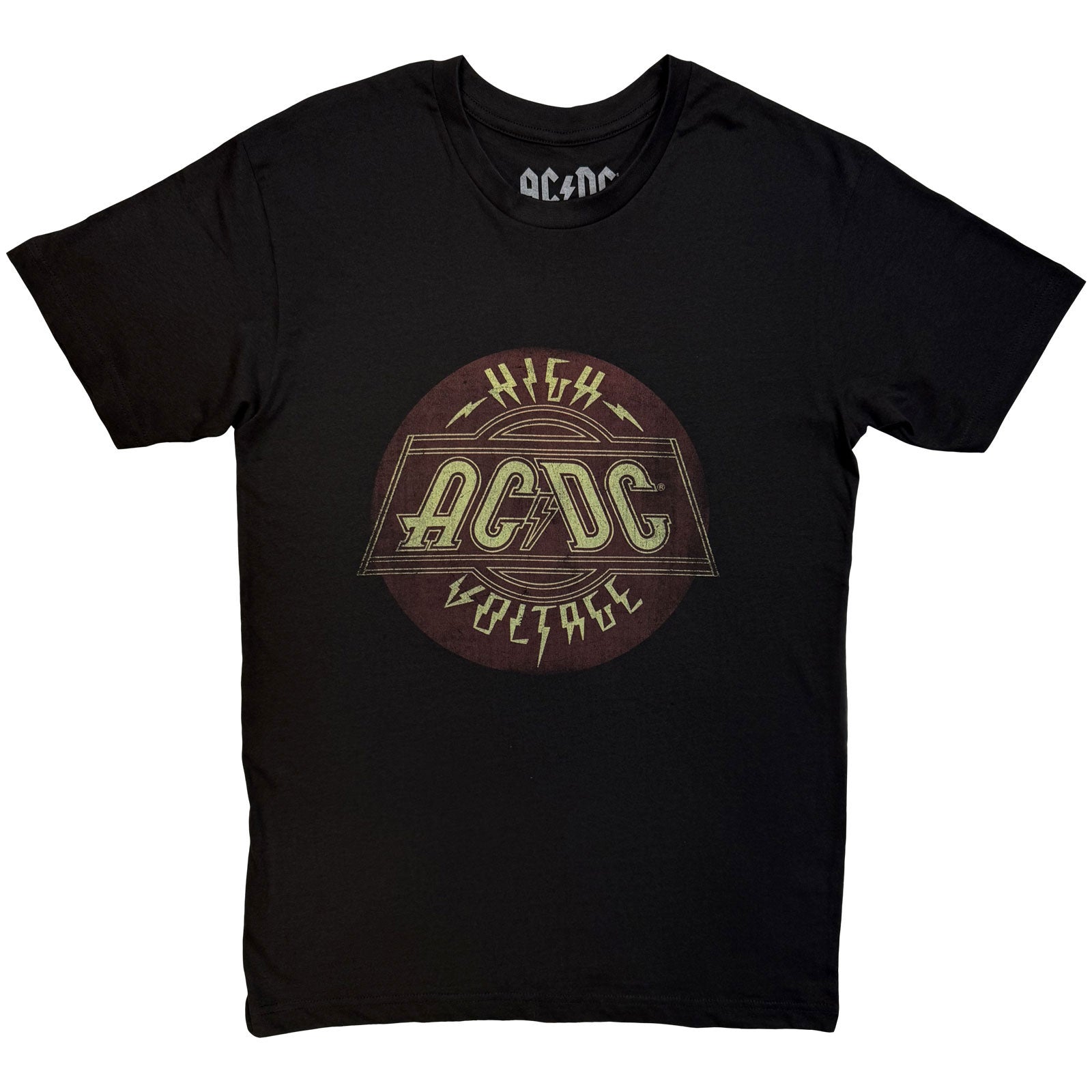 AC/DC Unisex T-Shirt: High Voltage Vintage (Black)