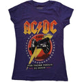 AC/DC Ladies T-Shirt: For Those About To Rock '81 (Purple)