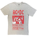 AC/DC Unisex T-Shirt: Highway to Hell World Tour 1979/1980 (Grey)