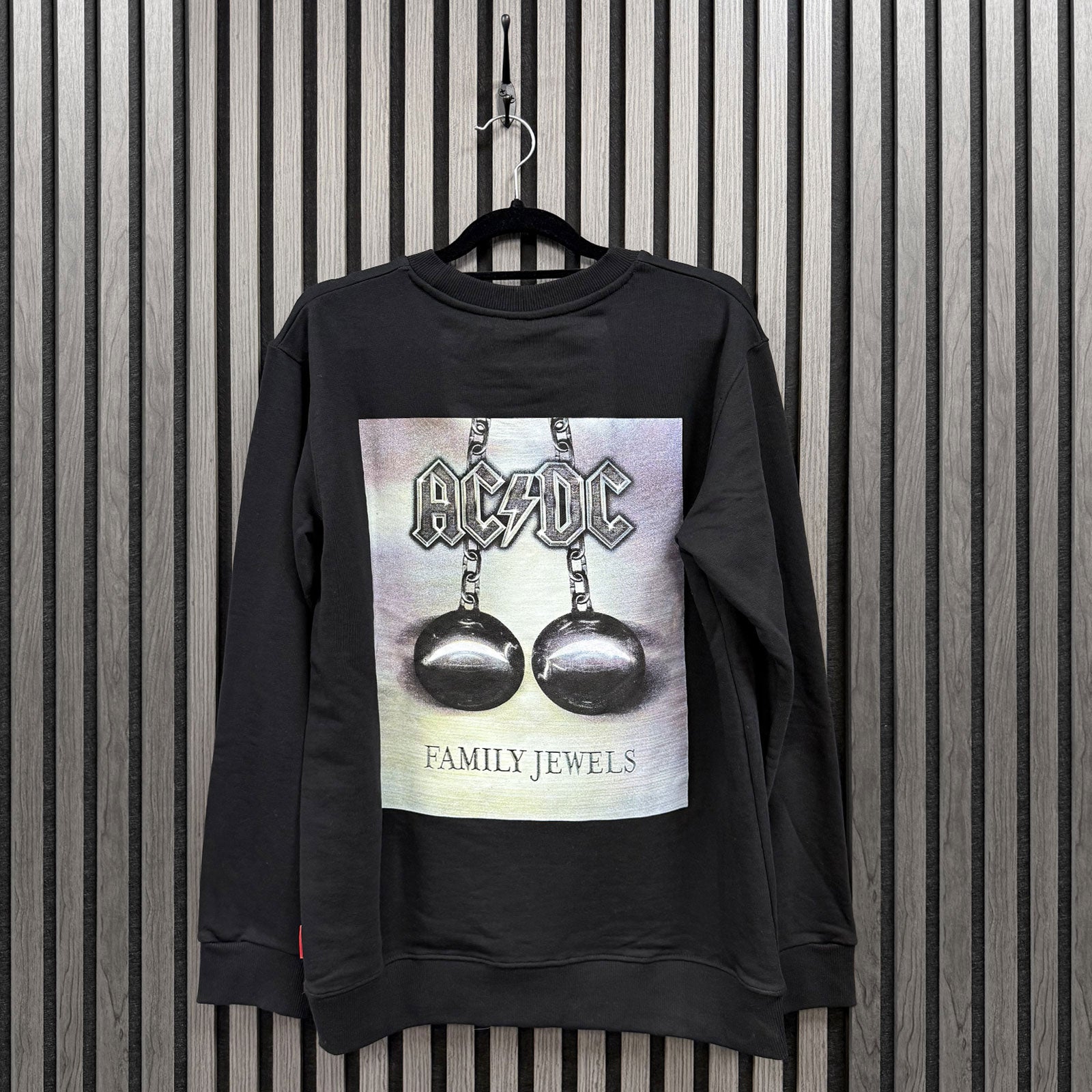 AC/DC Unisex Unplugged Sweatshirt: Family Jewels (Black) (Back Print)
