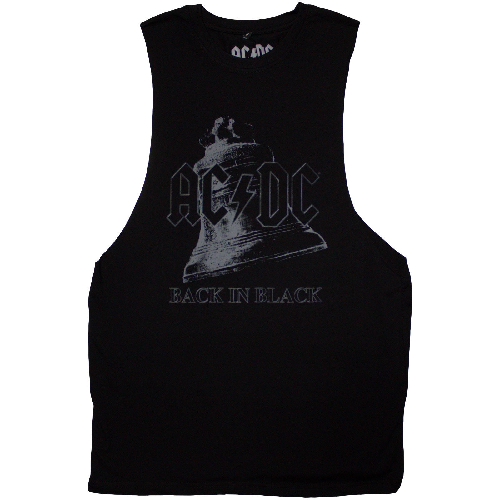 AC/DC Unisex Vest T-Shirt: Back In Black Bell (Black)