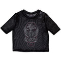 Alice Cooper Ladies Mesh Crop Top: Under My Wheels (Black)