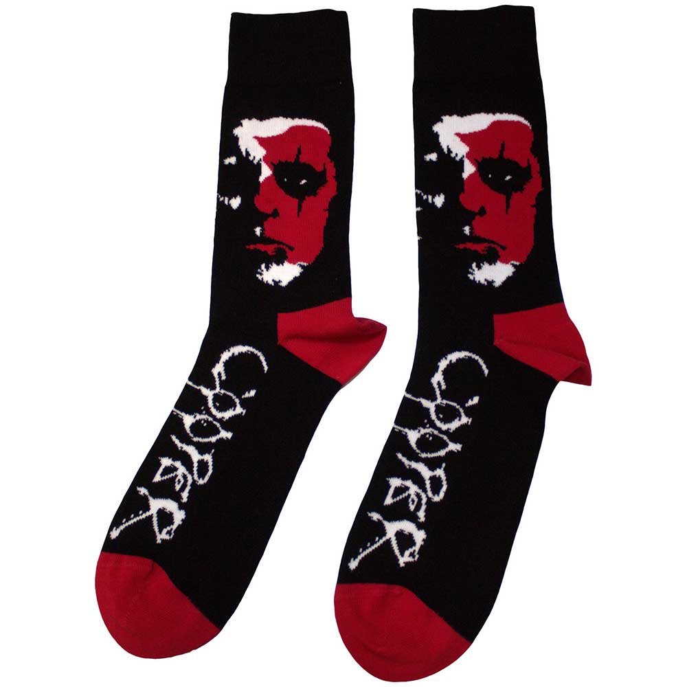 Alice Cooper Unisex Ankle Socks: Face (Black) (UK Size 7 - 11)