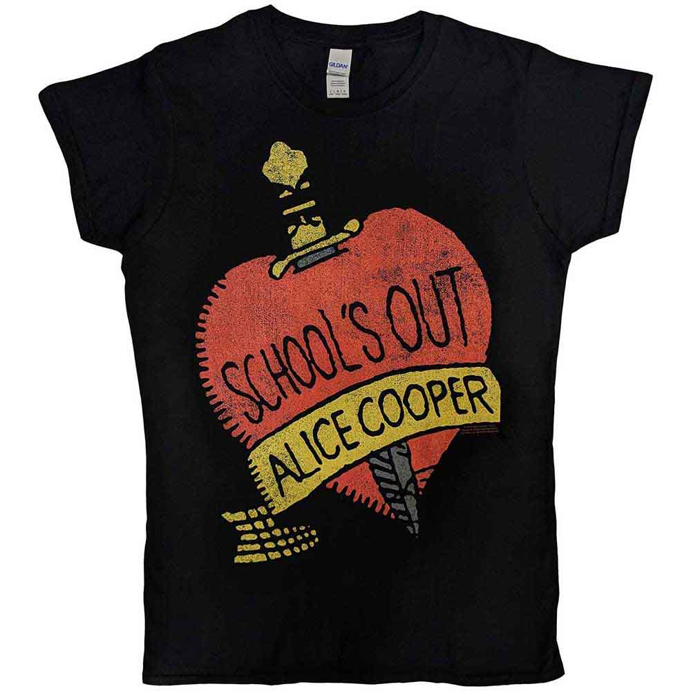 Alice Cooper Ladies T-Shirt: School's Out (Black) (Skinny Fit)