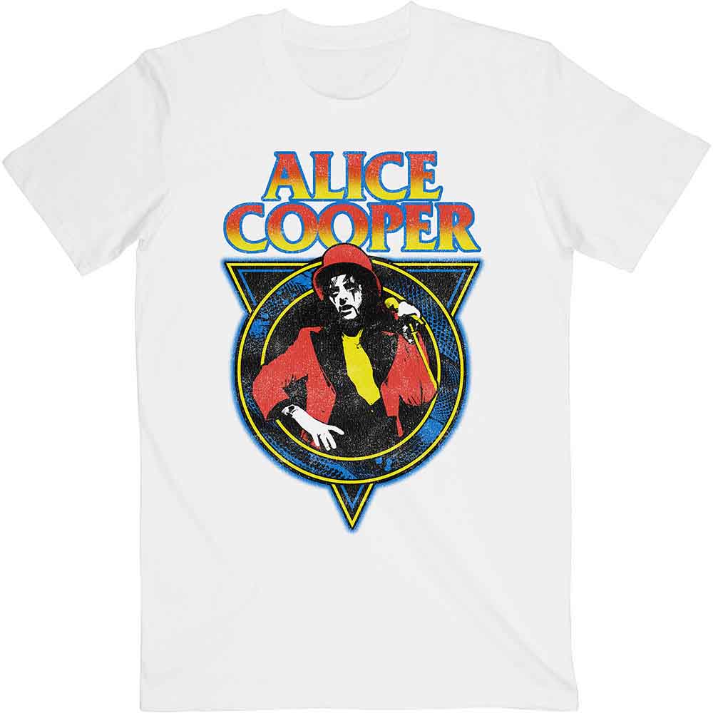 Alice Cooper Unisex T-Shirt: Snakeskin (White)