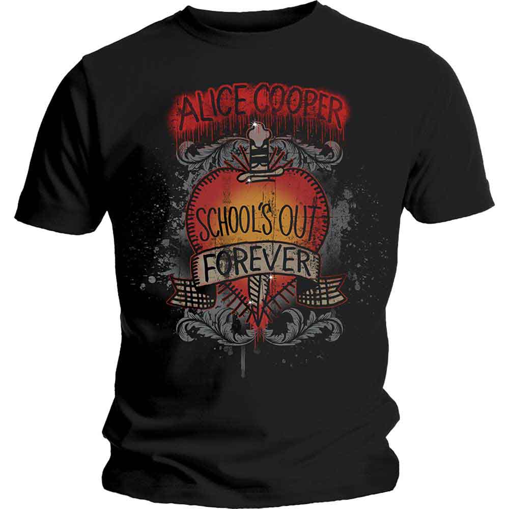 Alice Cooper Unisex T-Shirt: Schools Out Dagger (Black)