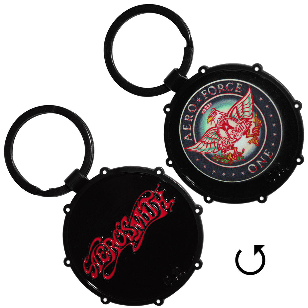 Aerosmith Keychain: Logo Drum (Double Sided)