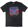 Aerosmith Unisex Stone Wash T-Shirt: Rainbow Spade (Charcoal Grey)