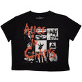 Alice In Chains Ladies Crop Top: Albums Montage (Black)
