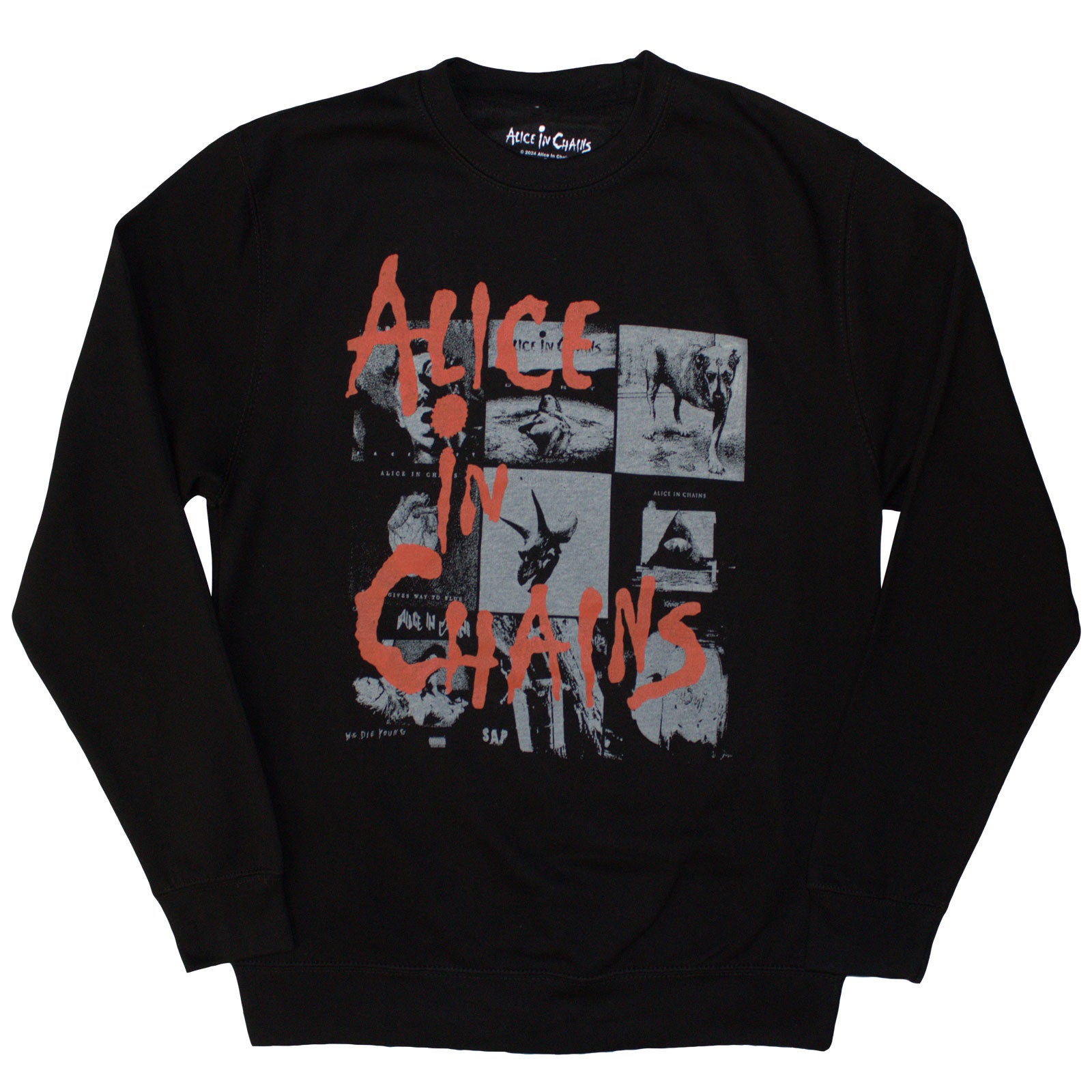 Alice In Chains Unisex Sweatshirt: Albums Montage (Black)