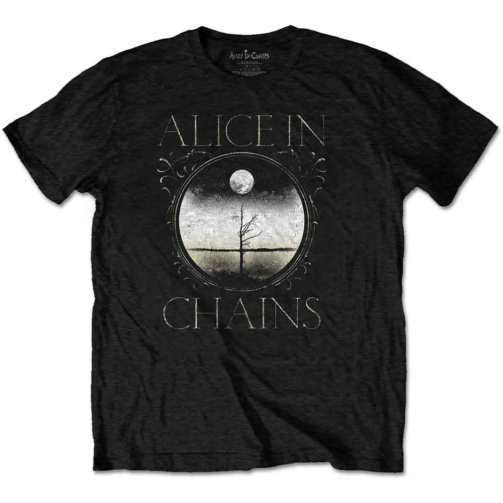 Alice In Chains Unisex T-Shirt: Moon Tree (Black) (Back Print)