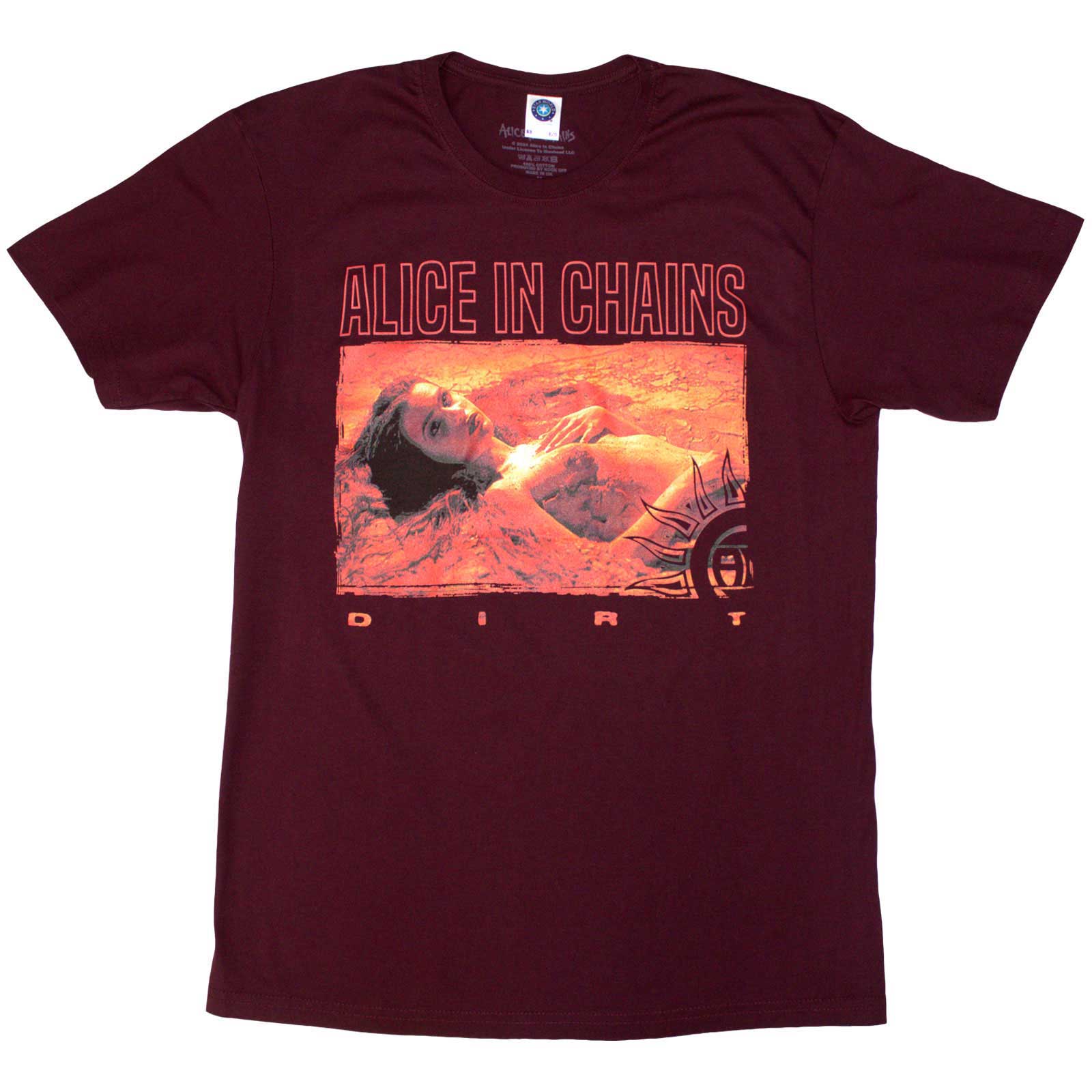 Alice In Chains Unisex T-Shirt: Dirt Orange (Maroon Red)
