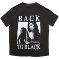 Amy Winehouse Unisex T-Shirt: Back To Black (Black Wash) (Wash Collection)