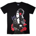 Amy Winehouse Unisex T-Shirt: Rose Portrait (Black)