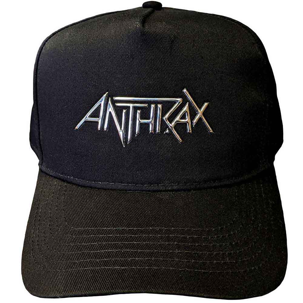 Anthrax Unisex Baseball Cap: Sonic Silver Logo (Black)