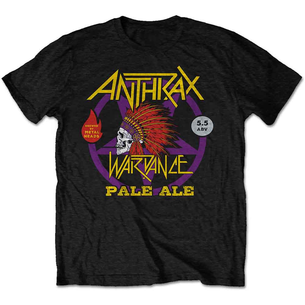 Anthrax Unisex T-Shirt: War Dance Paul Ale World Tour 2018 (Black) (Back Print & Ex-Tour)