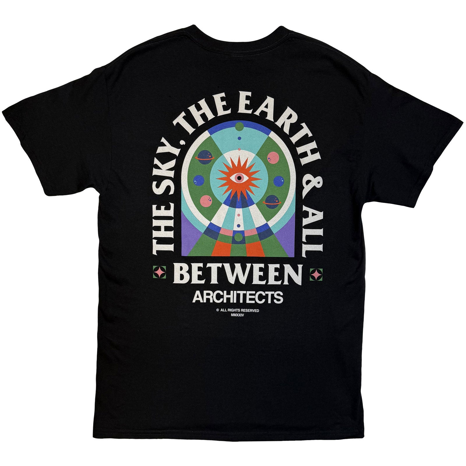 Architects Unisex T-Shirt: TSTE & AB Solar System (Black) (Back Print) (Ex-Tour)