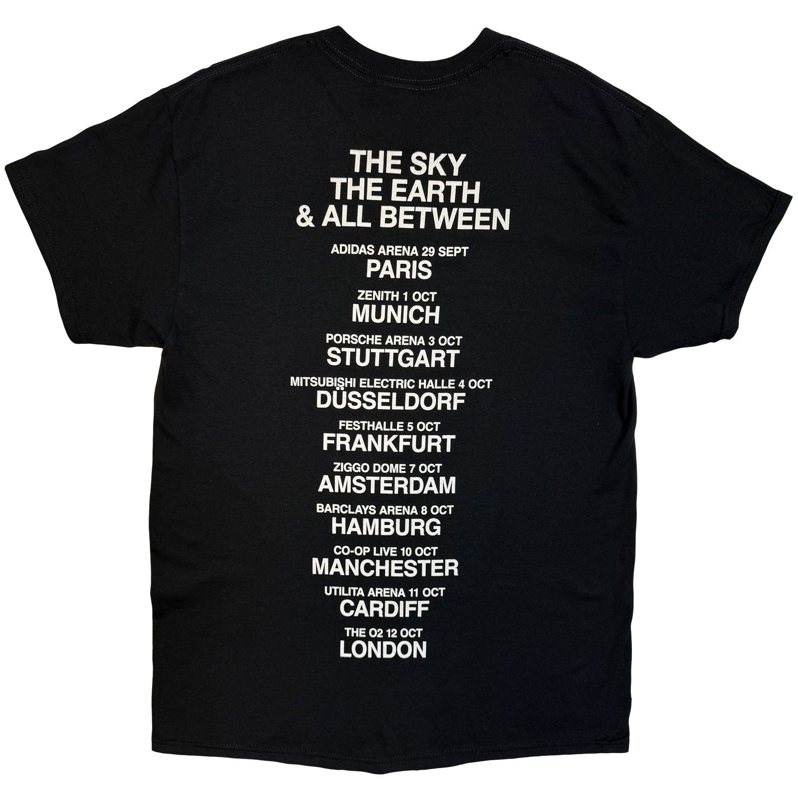 Architects Unisex T-Shirt: TSTE & AB EU Tour October 25 (Black) (Back Print) (Ex-Tour)