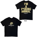 Architects Unisex T-Shirt: I'm A F*cking Animal (Black) (Back Print) (Ex-Tour)