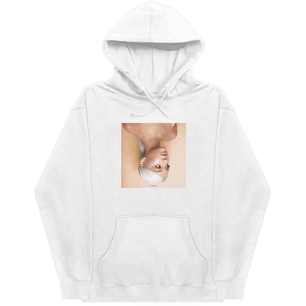 Ariana Grande Unisex Pullover Hoodie: Sweetener (White) (Back Print)