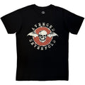 Avenged Sevenfold Unisex Premium Carbon T-Shirt: Deathbat Red Circle (Black)