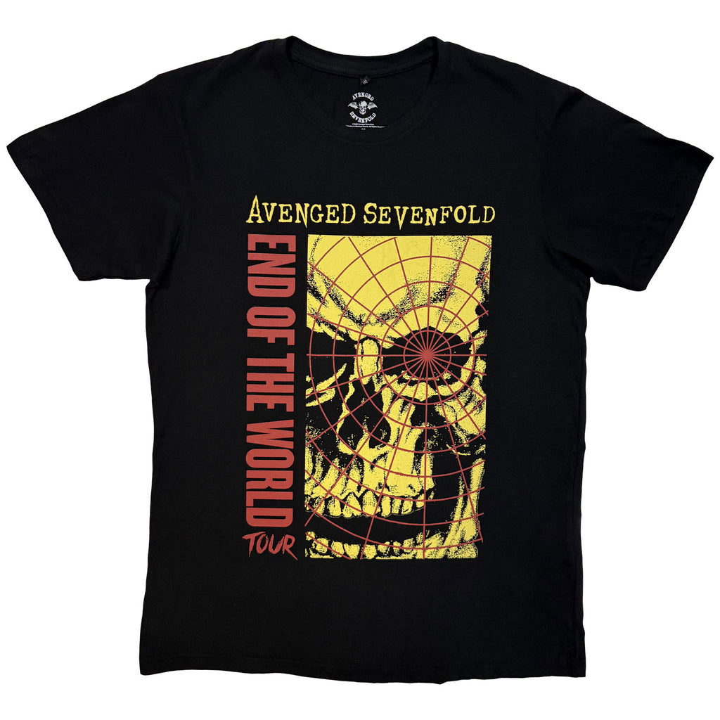 Avenged Sevenfold Unisex Premium Carbon T-Shirt: End Of The World Tour (Black)