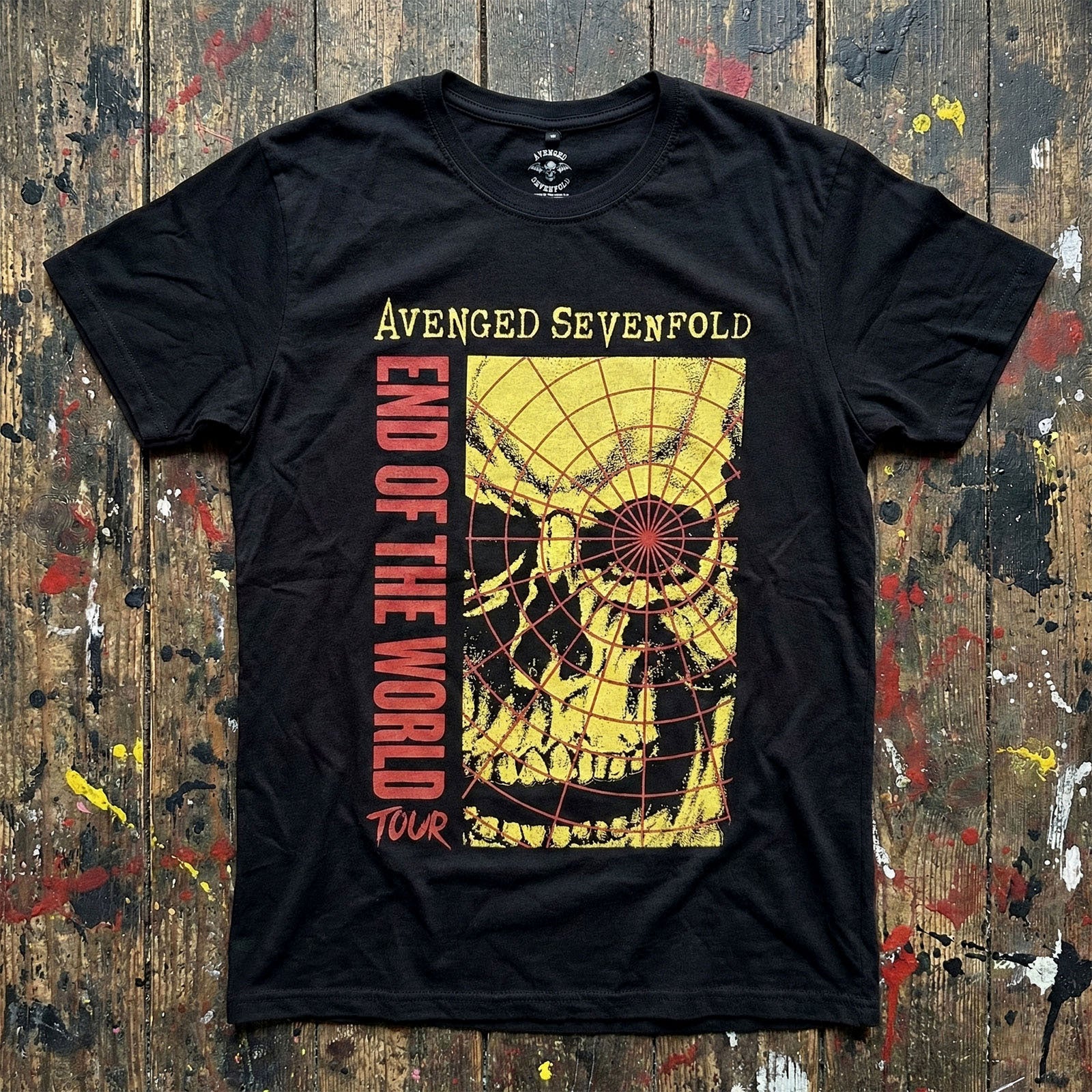 Avenged Sevenfold Unisex Premium Carbon T-Shirt: End Of The World Tour (Black)