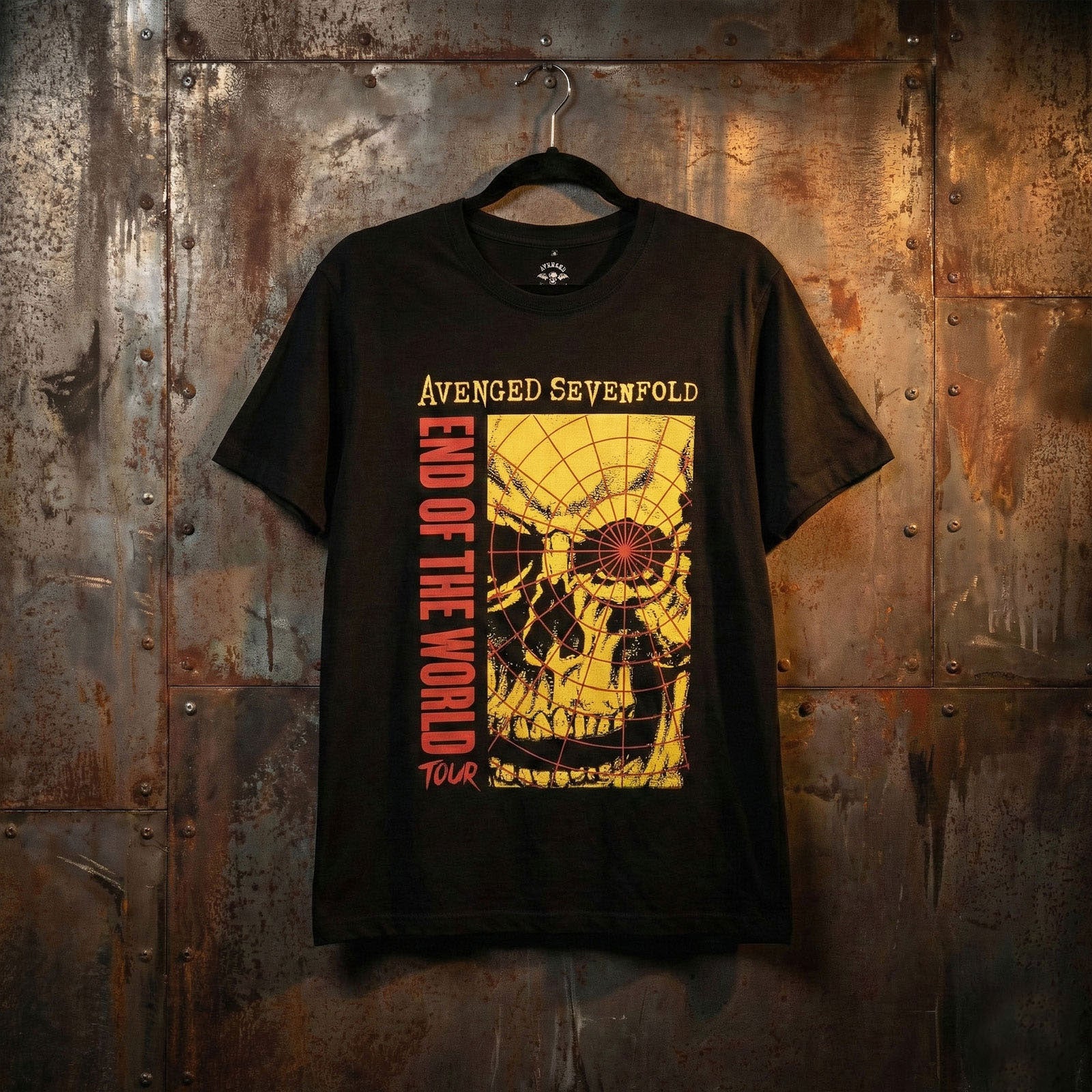 Avenged Sevenfold Unisex Premium Carbon T-Shirt: End Of The World Tour (Black)
