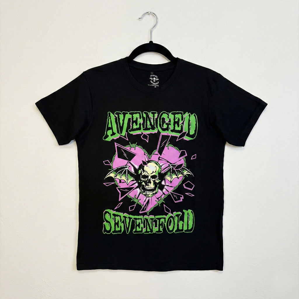 Avenged Sevenfold Unisex Premium Carbon T-Shirt: Heart Break (Black)