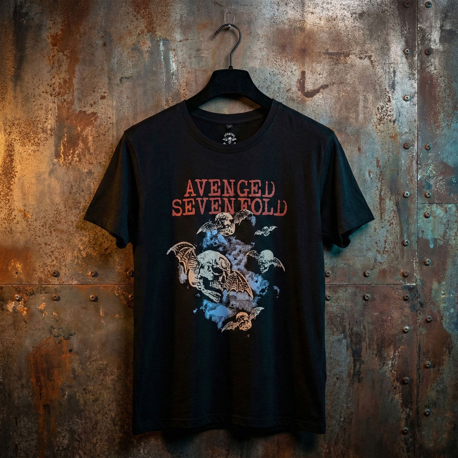 Avenged Sevenfold Unisex Premium Carbon T-Shirt: Night Bats (Black)